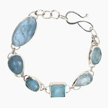 Load image into Gallery viewer, Aquamarine Bracelet in Sterling Silver
