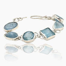 Load image into Gallery viewer, Aquamarine Bracelet in Sterling Silver