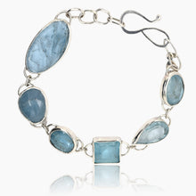 Load image into Gallery viewer, Aquamarine Bracelet in Sterling Silver