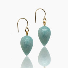 Load image into Gallery viewer, Aventurine Gold Drop Earrings