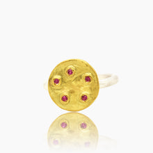 Load image into Gallery viewer, Bouton Gold & Silver Ruby Ring