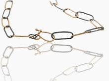 Load image into Gallery viewer, Two-Tone Paperclip Link Chain Necklace