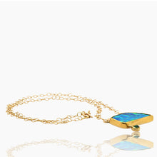Load image into Gallery viewer, Boulder Opal Emerald Gold Necklace