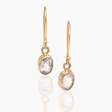 Load image into Gallery viewer, Rainbow Moonstone Gold Earrings