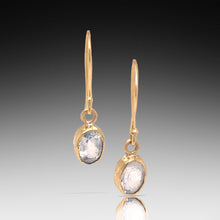 Load image into Gallery viewer, Rainbow Moonstone Gold Earrings