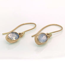 Load image into Gallery viewer, Rainbow Moonstone Gold Earrings