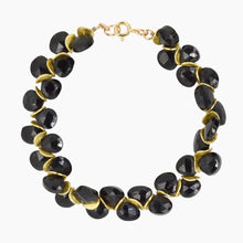 Load image into Gallery viewer, Black Spinel Signature Gold Bracelet