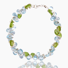Load image into Gallery viewer, Signature Blue Topaz with Peridot Sterling Bracelet