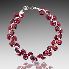 Load image into Gallery viewer, Garnet Sterling Signature Bracelet