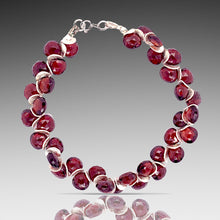 Load image into Gallery viewer, Garnet Sterling Signature Bracelet