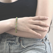 Load image into Gallery viewer, Aqua Apatite and Coral Gold Signature Bracelet