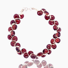 Load image into Gallery viewer, Garnet Sterling Signature Bracelet