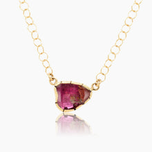 Load image into Gallery viewer, Watermelon Tourmaline Gold Necklace