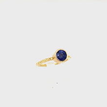 Load and play video in Gallery viewer, Sri Lanka Blue Sapphire Gold Ring
