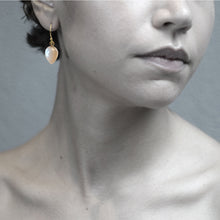 Load image into Gallery viewer, Mother of Pearl Drop Gold Earrings