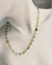 Load image into Gallery viewer, Aquamarine, peridot, citrine Necklace
