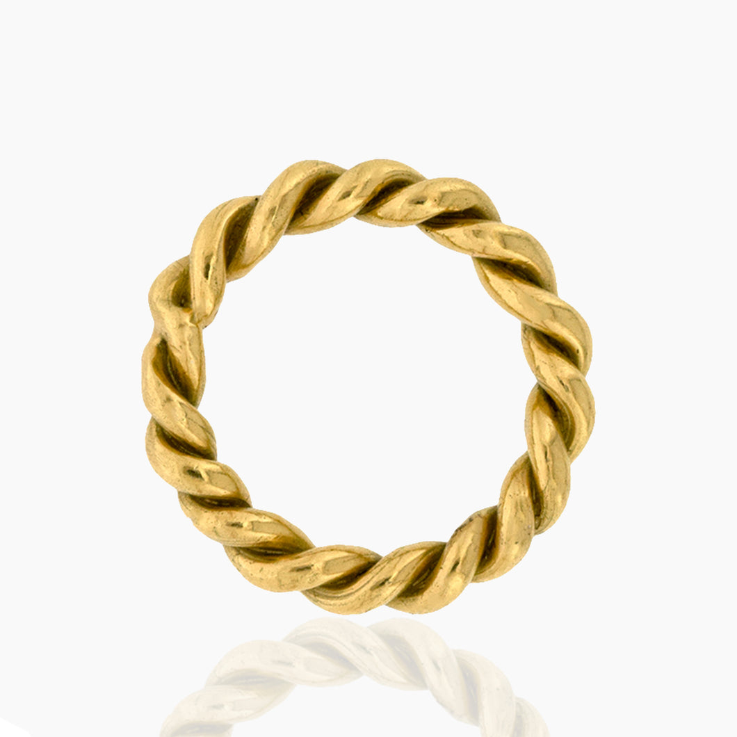 Heavy Rope Ring 18K Band