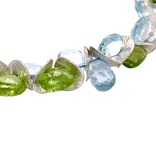 Load image into Gallery viewer, Signature Blue Topaz with Peridot Sterling Bracelet