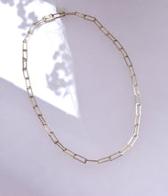 Load image into Gallery viewer, Hand Fabricated Square Link 10K Gold & Sterling Chain Necklace