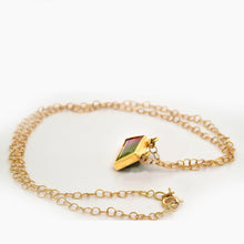 Load image into Gallery viewer, Watermelon Tourmaline Gold Necklace