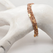Load image into Gallery viewer, 3 Strand Gold Andalusite Bracelet
