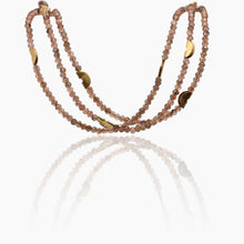 Load image into Gallery viewer, 3 Strand Gold Andalusite Bracelet
