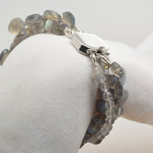 Load image into Gallery viewer, Multi-Strand Labradorite Silver Bracelet
