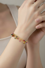 Load image into Gallery viewer, 6 Strand Gold Bracelet with Sapphires
