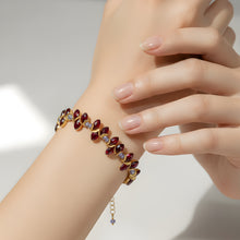 Load image into Gallery viewer, Garnet Marquise and Tanzanite Gold  Signature Bracelet
