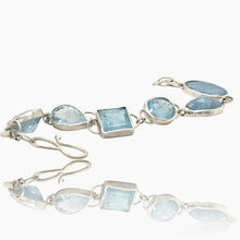 Load image into Gallery viewer, Aquamarine Bracelet in Sterling Silver
