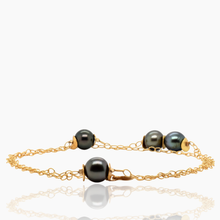 Load image into Gallery viewer, Black Tahitian Pearl Chain Necklace
