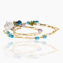 Load image into Gallery viewer, Crystal long chain necklace
