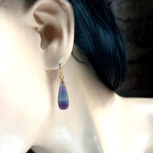 Load image into Gallery viewer, Fluorite Drop Earrings D/V
