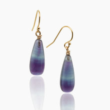 Load image into Gallery viewer, Fluorite Drop Earrings D/V
