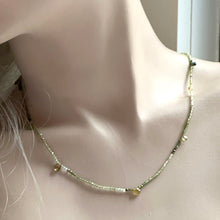 Load image into Gallery viewer, Triple Wrap Green Tourmaline Bracelet/Necklace
