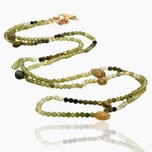 Load image into Gallery viewer, Triple Wrap Green Tourmaline Bracelet/Necklace
