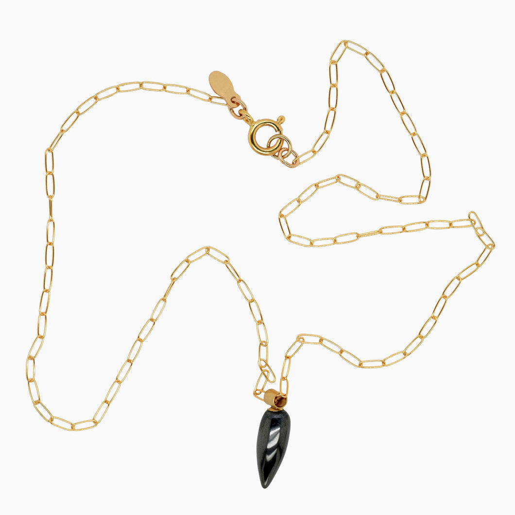 Hematite Gold Necklace