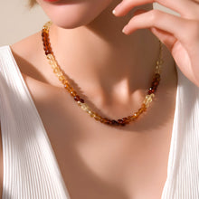 Load image into Gallery viewer, Hessonite Garnet Gold Necklace
