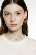 Load image into Gallery viewer, Multi Tourmaline Fine Chain Gold Necklace
