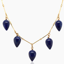 Load image into Gallery viewer, Lapis Lazuli Drops Gold Necklace

