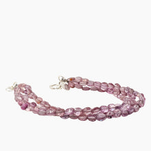 Load image into Gallery viewer, Malayan Garnet Multi-Strand Silver Bracelet
