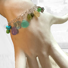 Load image into Gallery viewer, Gemstone Silver Charm Bracelet
