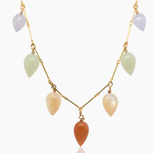 Load image into Gallery viewer, Multi-Gem Drop Gold Necklace
