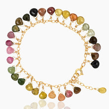 Load image into Gallery viewer, Multi-Color Tourmaline Feather Bracelet
