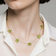 Load image into Gallery viewer, Peridot Fine Chain Gold  Necklace
