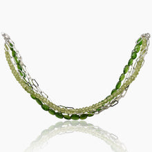 Load image into Gallery viewer, Peridot &amp; Chrome Diopside Multi Strand Sterling Bracelet
