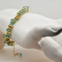 Load image into Gallery viewer, Signature Aqua Apatite Coral Bracelet
