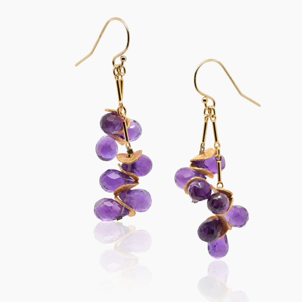 Signature Amethyst Gold Earrings