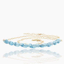 Load image into Gallery viewer, Swiss Blue Topaz  Gold Necklace

