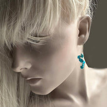Load image into Gallery viewer, Sleeping Beauty Turquoise Sterling Earrings
